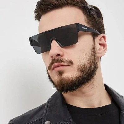 HUB CREATION Retro Square Sunglasses(For Men & Women, Black)