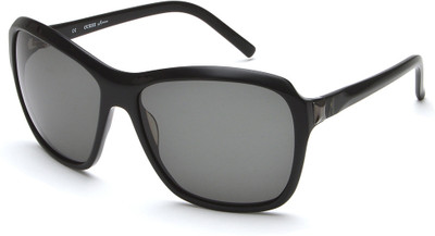 GUESS Rectangular Sunglasses(For Men & Women, Black)