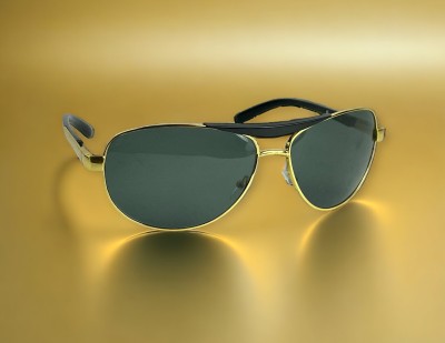 Sunglassy Wrap-around Sunglasses(For Men & Women, Black)