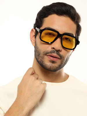 Eyejack Aviator Sunglasses(For Men & Women, Yellow, Black)