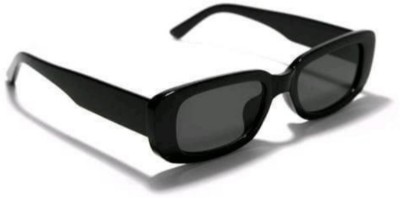 Munsif Sales Rectangular Sunglasses(For Men & Women, Black)