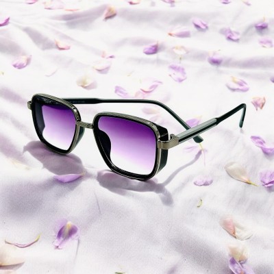 thevisioncraft Rectangular Sunglasses(For Men & Women, Violet)