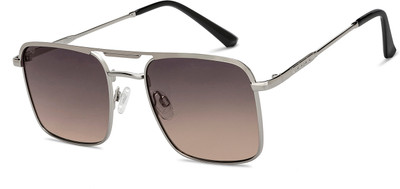 VINCENT CHASE by Lenskart Rectangular Sunglasses(For Men & Women, Brown)