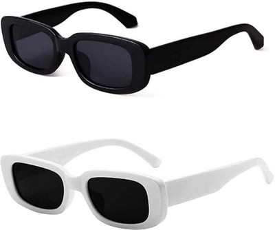 Shade House Rectangular Sunglasses(For Men, Grey)