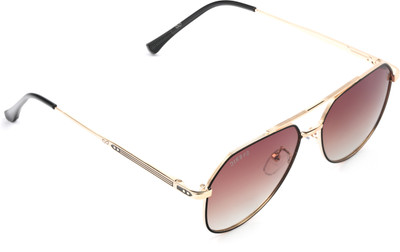 Eyeric Retro Square Sunglasses(For Men & Women, Brown)