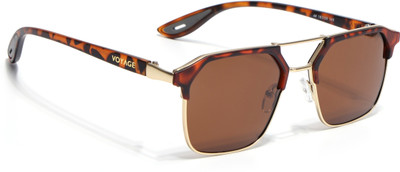 VOYAGE Wayfarer Sunglasses(For Men & Women, Brown, Golden)