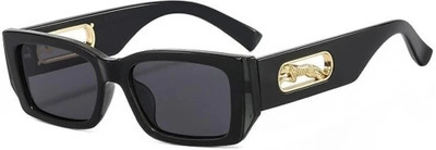 MH fashion Rectangular Sunglasses(For Boys & Girls, Black)