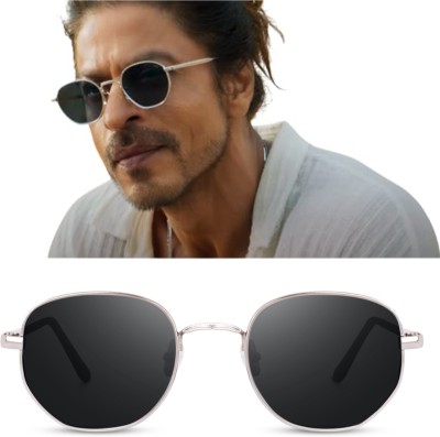 SpadeAces Round Sunglasses(For Men & Women, Black)