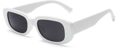 LIZA ANGEL Rectangular, Retro Square Sunglasses(For Men & Women, Black)