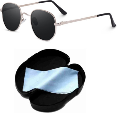 Dannilo Rectangular Sunglasses(For Men & Women, Black)