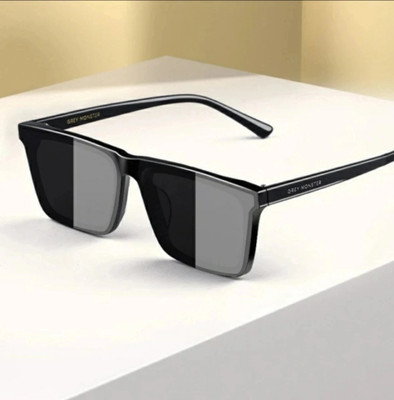 EBRA COLLECTTION Rectangular Sunglasses(For Boys & Girls, Black)