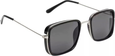 GANSTA Retro Square Sunglasses(For Men & Women, Black)