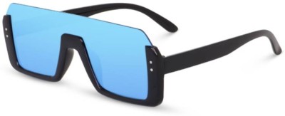 b for u Rectangular, Retro Square, Sports, Cat-eye Sunglasses(For Men & Women, Blue)