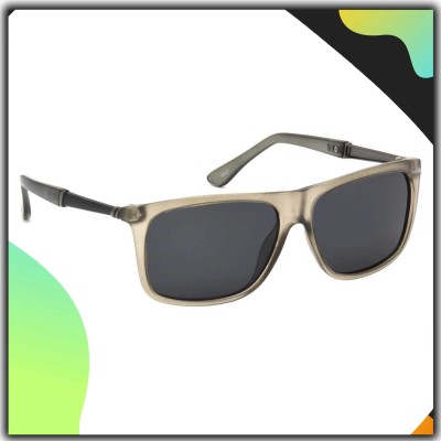 Hrinkar Wayfarer Sunglasses(For Men & Women, Black, Clear)