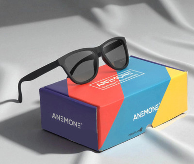 Anemon Wayfarer, Retro Square Sunglasses(For Men & Women, Black)