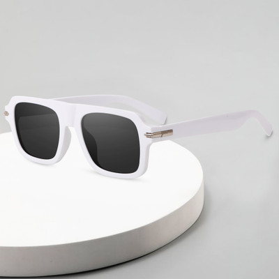 PETER JONES Retro Square Sunglasses(For Men & Women, Black)