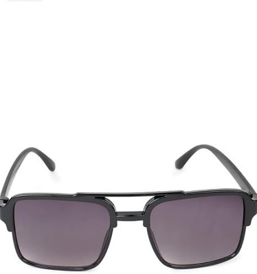 HAIRUM Rectangular Sunglasses(For Men & Women, Black)