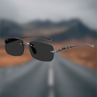 Zadinga Retro Square Sunglasses(For Boys & Girls, Black)