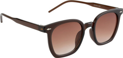 Fair-x Rectangular Sunglasses(For Men & Women, Brown)