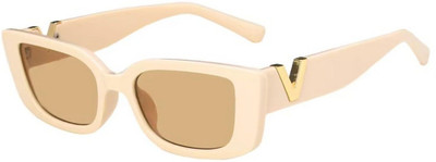 ARICKS Rectangular Sunglasses(For Men & Women, Brown)
