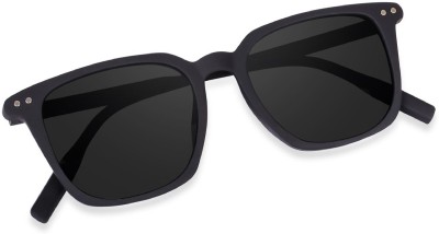 AKAYI Retro Square, Wayfarer, Clubmaster Sunglasses(For Men & Women, Black)