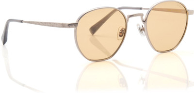 Shisen Fox Round Sunglasses(For Men & Women, Golden)