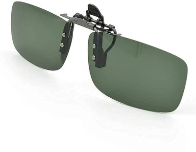 VisionX Rectangular, Spectacle  Sunglasses(For Men & Women, Green)