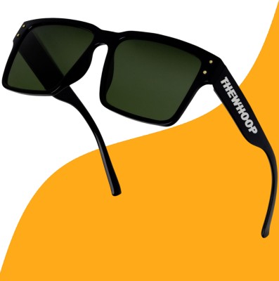 TheWhoop Retro Square, Wayfarer Sunglasses(For Men & Women, Green)