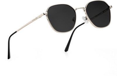 ROYAL SON Retro Square Sunglasses(For Men & Women, Black)