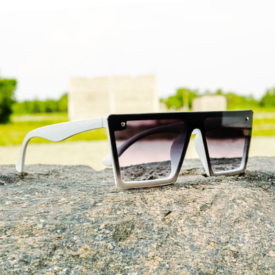jiebo Rectangular Sunglasses(For Men, Black)