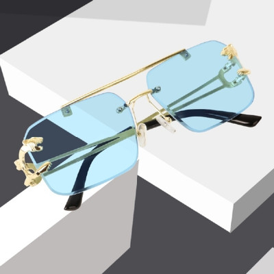 VALWICK Rectangular Sunglasses(For Men, Blue)