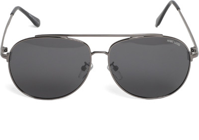 MARC LOUIS Oval Sunglasses(For Men & Women, Grey)