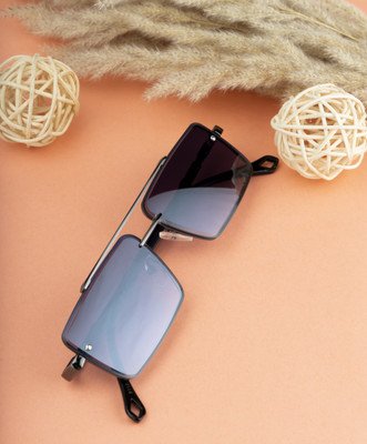 PROVOGUE Rectangular Sunglasses(For Men & Women, Grey)