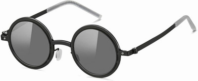 Hashtag eyewear Round Sunglasses(For Men, Black)