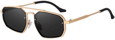 Dannilo Retro Square Sunglasses(For Men & Women, Black)