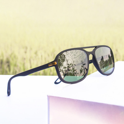 jiebo Wayfarer Sunglasses(For Men & Women, Green)