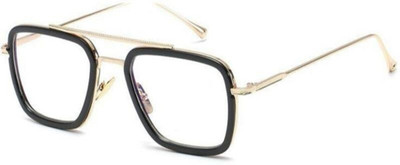 eyeszone Retro Square Sunglasses(For Men, Clear)