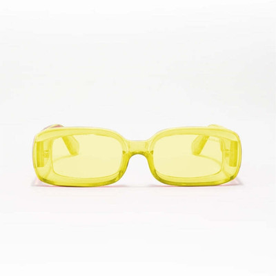 ZAADRAN Rectangular Sunglasses(For Men & Women, Yellow, Clear)