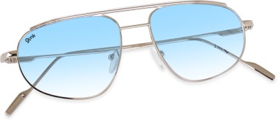 Gynk Oval Sunglasses(For Men & Women, Blue)