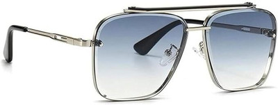 Dannilo Retro Square Sunglasses(For Men & Women, Blue)