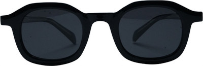 WOWspecs Oval Sunglasses(For Men & Women, Black)