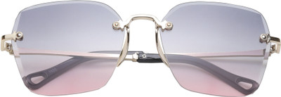 The Magnifique Rectangular Sunglasses(For Men & Women, Multicolor)