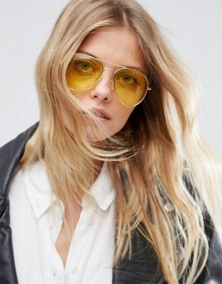 GANSTA Aviator Sunglasses(For Men & Women, Yellow)