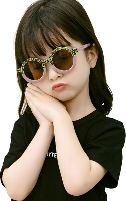 Soku Shopee Round Sunglasses(For Boys & Girls, Black)