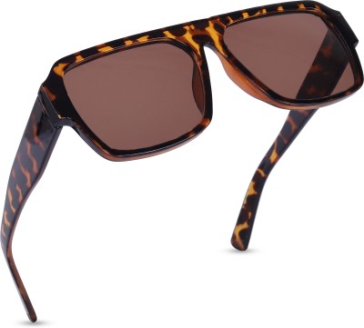 Noir Gaze Retro Square Sunglasses(For Boys, Brown)