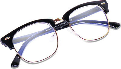 GOODINA Clubmaster, Spectacle  Sunglasses(For Men, Clear)