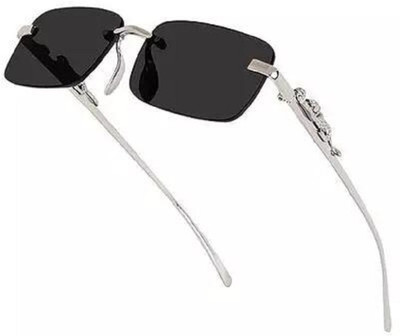 ALFATOORE Rectangular Sunglasses(For Boys & Girls, Black)