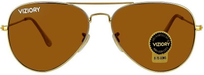 Viziory Aviator Sunglasses(For Men & Women, Brown)