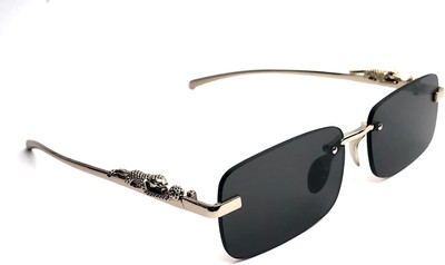 Rich Club Rectangular Sunglasses(For Men & Women, Black)