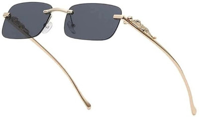 The Studded Retro Square Sunglasses(For Men & Women, Black)